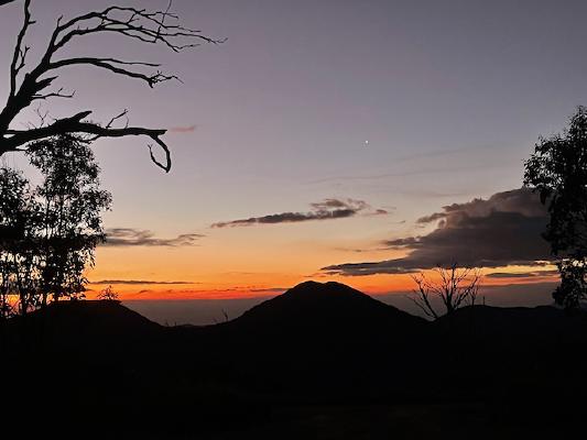 View west from the carpark